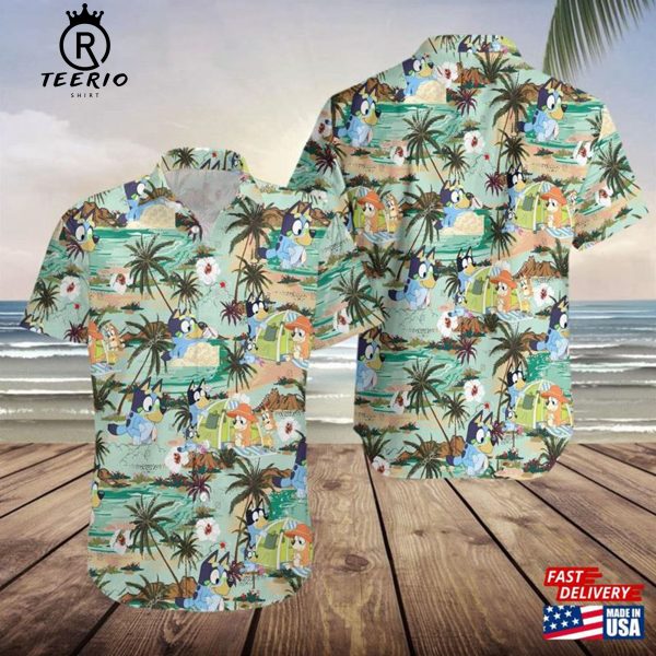 Bluey Hawaiian Shirt Beach Shirts Tropical Unisex