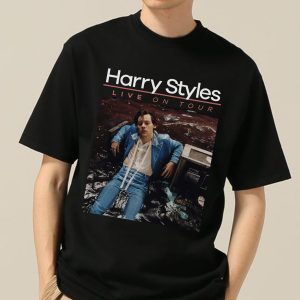 Harry Styles Live On Tour Poster Vintage One Direction Singer Shirt