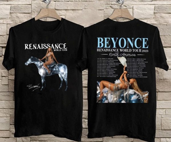 Beyonce World Tour North America 2 Side Shirt Renaissance New Album Concert 2023 Tee