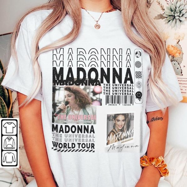 Madonna Music Shirt, Sweatshirt Y2K Merch Vintage 90s Madonna The Celebration Tour 2023 Tickets Album The Universal Tee Hoodie