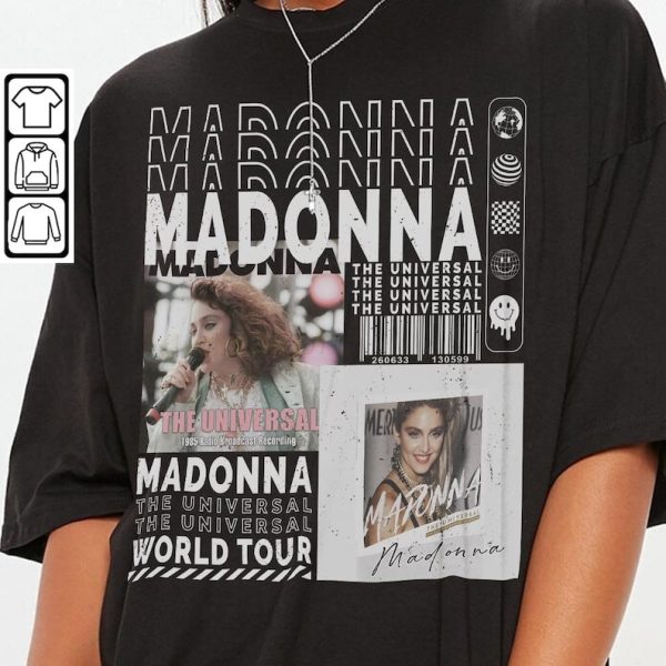 Madonna Music Shirt, Sweatshirt Y2K Merch Vintage 90s Madonna The Celebration Tour 2023 Tickets Album The Universal Tee Hoodie