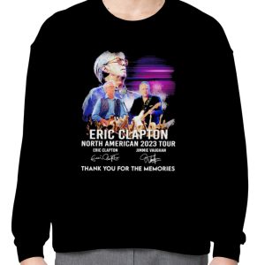 Eric Clapton North American 2023 tour thank you for the memories signatures shirt