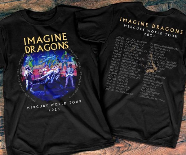 Imagine Dragons Mercury World Tour 2023 T-Shirt, Imagine Dragons Tour 2023