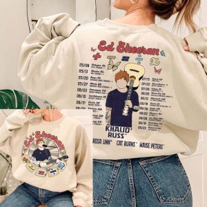 Retro Ed Sheeran 2 Side Shirt, Ed Sheeran 2023 Tour Date Shirt, 2023 Ed SheeRan Mathematics America Tour Shirt, Ed Sheeran Tour 2023 Tshirt