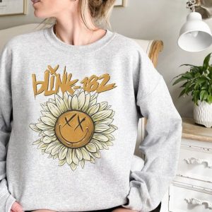 Blink 182 Art Shirt, Sweatshirt, Vtg Arrow Smiley Unisex Tee 90s funny gifts, Blink 182 Vintage Lyric Album Song Music Retro Unisex Gifts