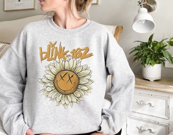 Blink 182 Art Shirt, Sweatshirt, Vtg Arrow Smiley Unisex Tee 90s funny gifts, Blink 182 Vintage Lyric Album Song Music Retro Unisex Gifts