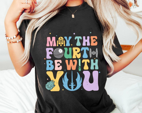 Retro Star Wars May The Fourth Be With You Shirt / Star Wars Celebration / May The 4th / Galaxy’s Edge Trip / Star Wars Birthday T-shirt