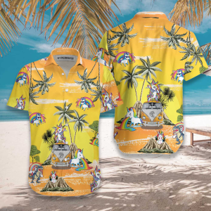 Baby Unicorn Summer Time Hawaiian Shirt, Stylish Unicorn Yellow Aloha Shirts for Men And Women, Best Gift For Unicorn Lovers, Husband, Wife, Boyfriend, Girlfriend