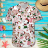 Snoopy Surfing Summe Cartoon Peanuts For men And Women Graphic Print Short Sleeve Hawaiian Casual Shirt