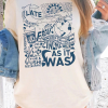 The Eras Tour Vintage Style Tshirt | Swiftie Gift | Flower Power |TOUR DATES on Back |Comfort Colors Tee