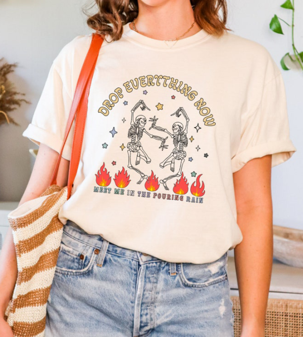 Drop Everything Now  Vintage T-shirt, Oversized Soft Tee