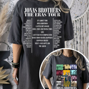 Retro Jonas Brothers The Eras Tour Shirt, Jonas Brother Merch, Jonas Brothers Fan Double Sided Tees, Joe Jonas Homage Shirt