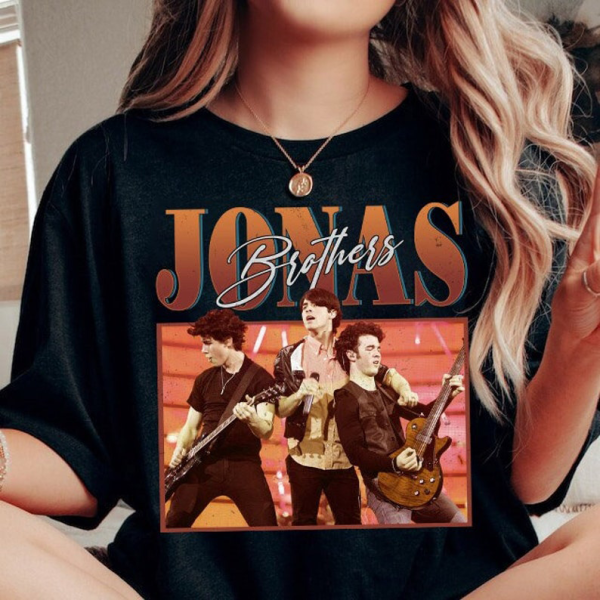 Retro Jonas Brothers  Shirt, Joe Jonas Double sided shirt, Jonas Brothers Tour Shirt, Jonas Retro 90’s Sweater