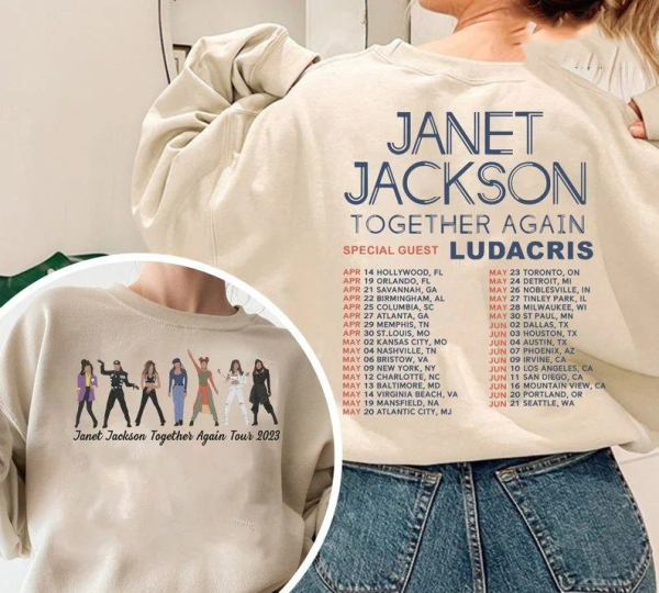 Janet Jackson Tour 2023 Unisex Shirt,Janet Jackson Together Again Tour 2023 Shirt, Janet Jackson Vintage Shirt,Janet Jackson Shirt Fan Gifts