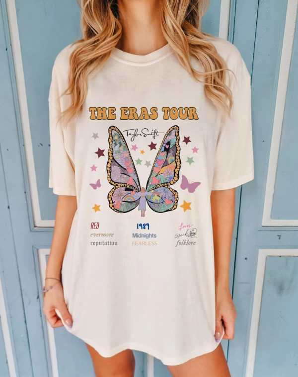 The Eras Tour Butterfly Shirt, Eras Tour Shirt, Eras Tour 2023 Shirt, Eras Tour Merch Shirt