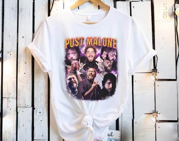 Post Malone Shirt, Vintage Post Malone Graphic Tee, Posty Rap Crewneck Unisex Post Malone Music T Shirt, Gift for Friend, Posty Fan Tee