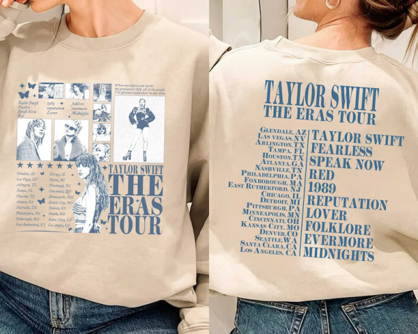 TS The Eras Tour 2023 Shirt Taylor Swiftie Merch Sweatshirt Hoodie TSwift Album Vintage Retro y2k Music Concert Track list Red Midnight 1989