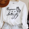 Happiness Is A Butterfly Vintage Shirt, Lana Del Rey Unisex Hoodie Short Sleeve