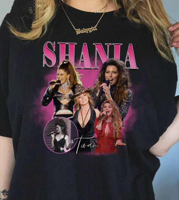 Shania Twain Two Sided Tracklist Shirt | Lets Go Girls Shania Twain Concert Tshirt | Shania Twain Merch, Gift