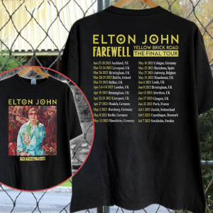 Elton John Tour Dates 2023 Shirt, Trendy Farewell World Tour Sweater Crewneck