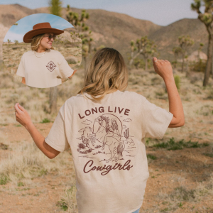 PRE-ORDER Long Live Cowgirls Tshirt, Oversized Shirt, Western Cowgirl shirt, vintage cowgirl, vintage western fashion