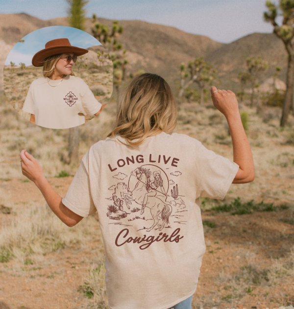 PRE-ORDER Long Live Cowgirls Tshirt, Oversized Shirt, Western Cowgirl shirt, vintage cowgirl, vintage western fashion