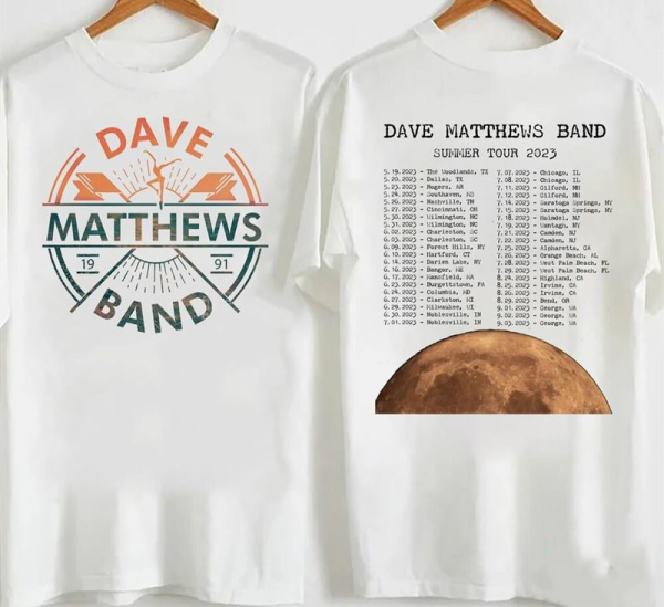 2023 Concert Dave Matthews Band Shirt Dmb T-Shirt Summer Tour Classic VIEW SIZE CHART