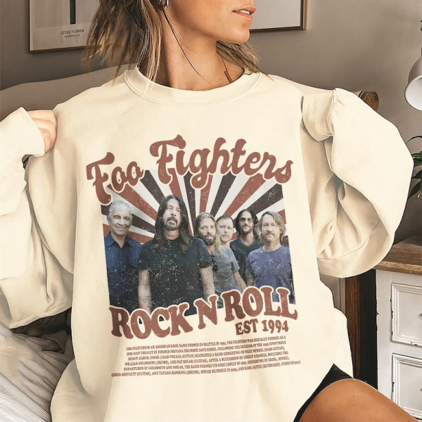 Foo Fighters Merch Music Shirt, Dave Grohl Legend Rock Ban Music Graphic Tee, Foo Fighters Vintage Retro Merch Sweatshirt