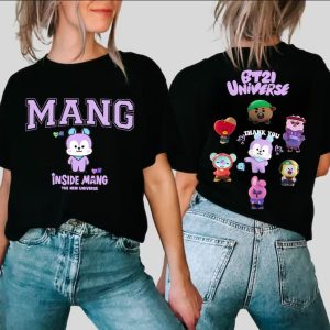 BT21 Mang T-shit, Inside Mang Shirt, Hoseok Shirt, BT21 All Characters, Cooky Koya RJ Shooky Mang Chimmy Tata Cooky Van Shirt