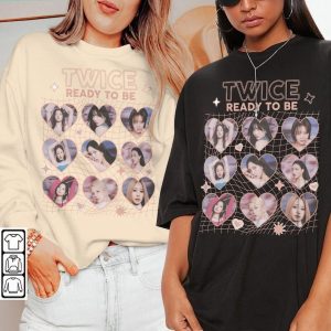 Twice Kpop Shirt, Ready To be Shirt, Vintage Gift Fan Kpop Inspired Clothing Graphic Unisex Gift Bootleg Hoodie Kpop