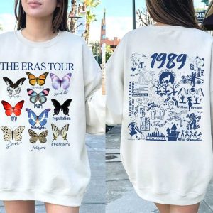 Vintage Ts Eras Tour 1989 Sweatshirt, Butterfly Swiftie Merch, Swiftie The Eras Tour Tee, The Eras Tour Swiftie Merch, Swift Midnight Shirt