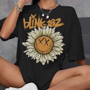 Blink 182 Art Shirt, Sweatshirt, Vtg Arrow Smiley Unisex Tee 90s funny gifts, Blink 182 Vintage Lyric Album Song Music Retro Unisex Gifts