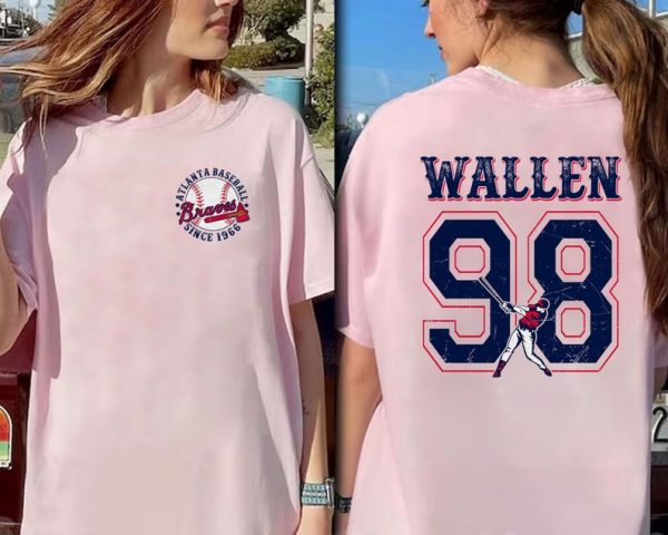 M.W Baseball Braves 98 2 sides Shirt, One thing at a time Shirt, Morgan Wallen shirt, Country music Shirt, The Western music Shirt