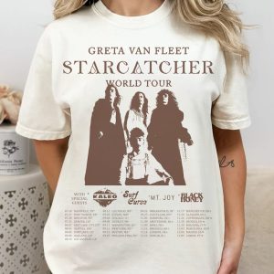 Starcatcher World Tour 2023 Tshirt, Vintage Greta New Album Tour Shirt, Greta Van 2023 Tour Shirt, Dream In Gold Tour, Starcatcher Tour Tee