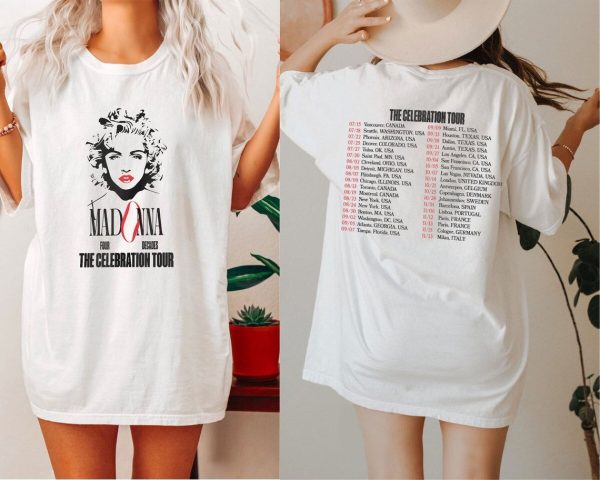 Madonna The Celebration Tour 2023 Shirt, Madonna Shirts, The Celebration Tour Tees , Trending Shirt , Concert Tee , 2023 Music Tour Shirt.