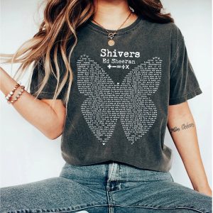 Shivers Shirt, Ed Sheeran 2023 Tour Shirt,The Mathletics Concert Shirt, Ed Sheeran Shivers Song Lyrics Love Shirt, Shivers t-Shirt