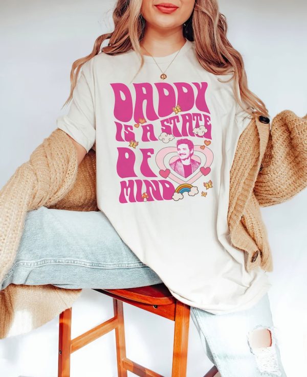 Daddy-Is-A-State Pedro Pascal Shirt, Pedro Pascal Tee, Daddy’s Girl Shirt, Valentine’s T-Shirt Gift for Her, Oversized Shirt