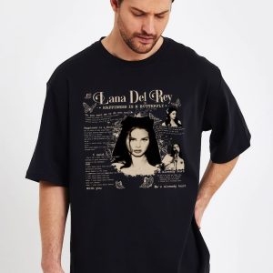 La.na Del-Rey Shirt Happiness Is a Butterfly, Vintage Lana-Del Merch, Gift for Fans, Del-Rey Necklace, Lana Del Rey Tour 2023, cool outfit