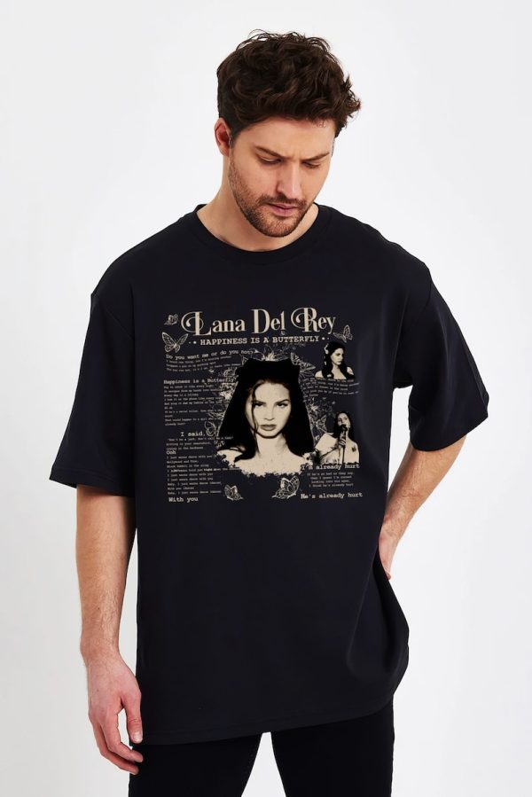 La.na Del-Rey Shirt Happiness Is a Butterfly, Vintage Lana-Del Merch, Gift for Fans, Del-Rey Necklace, Lana Del Rey Tour 2023, cool outfit