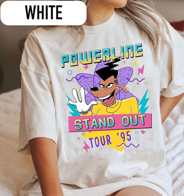 Powerline Stand Out Tour 95 Shirt, Sweater, Hoodie, Vintage Goofy Movie Powerline Shirt, Stand Out Tour Goofy Movie Shirt