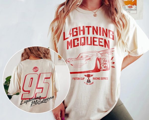 Retro Lightning Mcqueen Number Back Shirt, Disney Cars Shirt, Disney Shirt, Disney Pixar Shirt, Cars Birthday Shirt, Cars