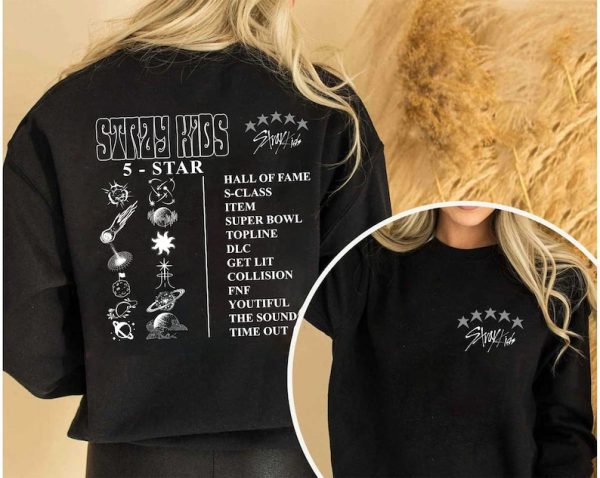 Vintage Stray Kids Album Shirt. Stray Kids 5 Star Shirt. Stray Kids 2 Sides Sweatshirt. Stray Kids Maniac Shirt.