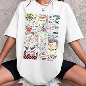 100% Organic Cotton Harry’s House Overload Tshirt Crop Top Collage Style Shirt Hand Drawn Sketch Art Sweatshirt Tote Bag Mug Water Bottle