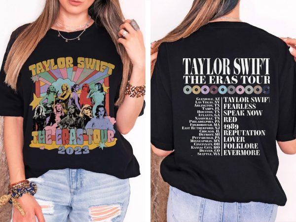 The Eras Tour Two Sided Shirt, Eras Concert Front And Back Shirt, Taylor Swiftie Shirt, Taylor Swiftie Merch, Taylor Version Shirt.