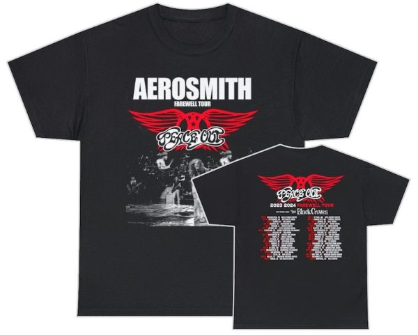 Aerosmith 2023 – 2024 Peace Out Farewell Tour Band Photo Shirt Shirt 2023