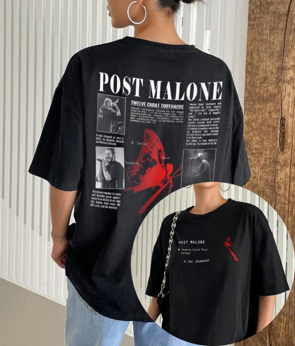 Posty Shirt, Twelve Carat Tour 2023 Sweatshirt, Posty Europe Tour Shirt (2 sides), Unisex Tshirt