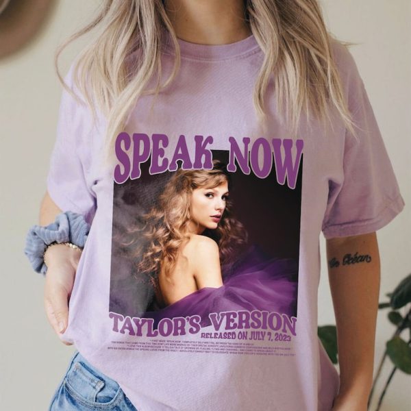 Retro Y2k Speak Now Taylor’s Version Tshirt, Taylor The Eras Tour Vintage Style Shirt, The Eras Tour Merch, Speak Now New Version Shirt