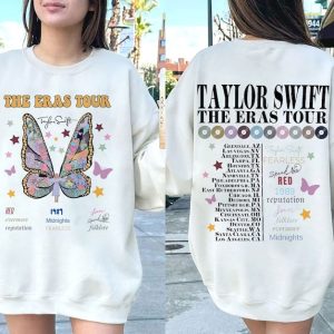 TS Eras Tour 2023 Sweatshirt, Vintage Eras Tour Butterfly Shirt, Midnights Concert Shirt, Midnight Concert