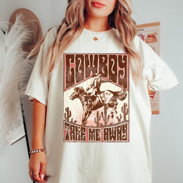 Cowboy Shirt Western Graphic Tee Bull Skull Western Tshirt Dress Oversized Nashville Tee Western Clothes Cute Country Shirts