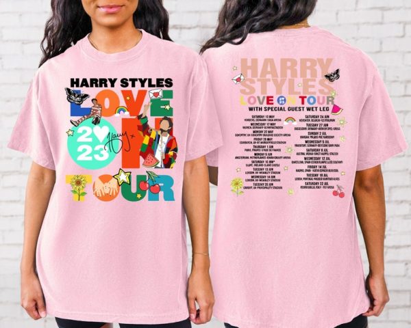 Love On Tour 2023 2 Sides Unisex Styles Tshirt,HS Love On Tour 2023, HS Concert, Harry House Shirt, Gift For Fan.